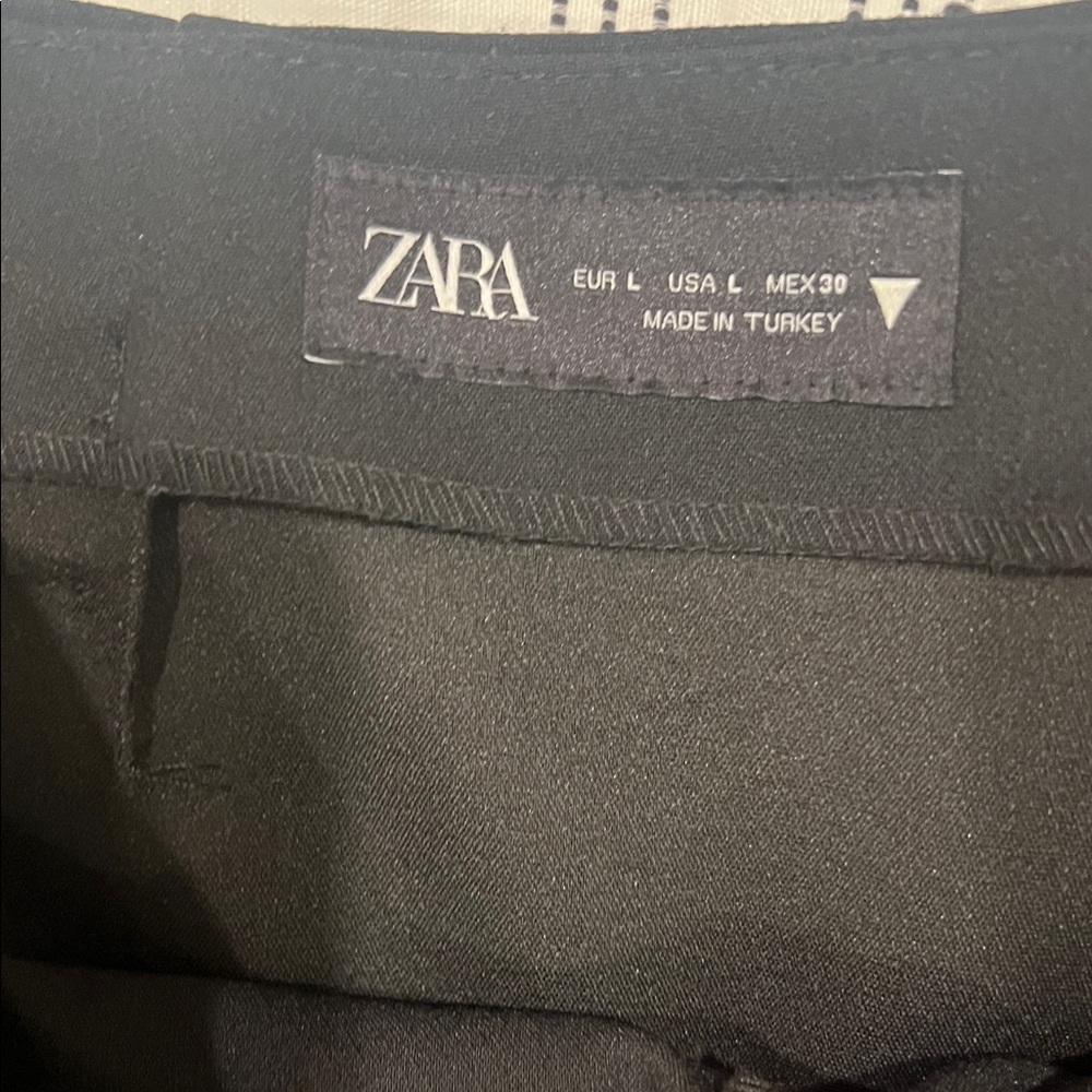 Zara Belted Black Skort with Pleat - Picture 3 of 3